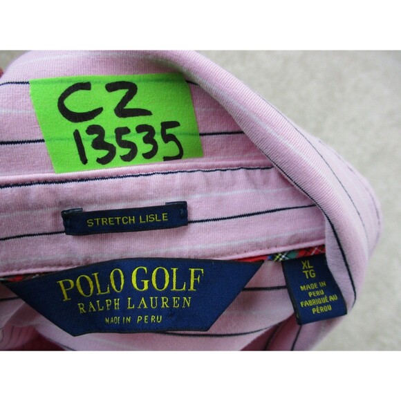 Ralph Lauren Polo Shirt Adult Extra Large XL Pink Stretch Lisle Golf Golfer Mens - Picture 10 of 10